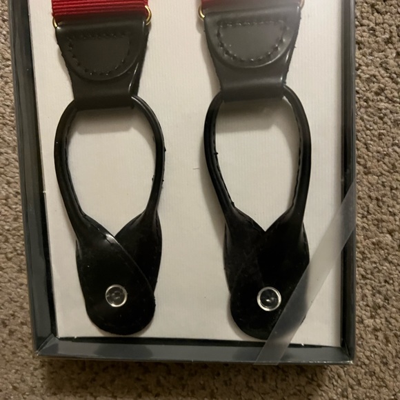 Men’s Red Suspenders. One size fits most. Never Opened. - Picture 4 of 5